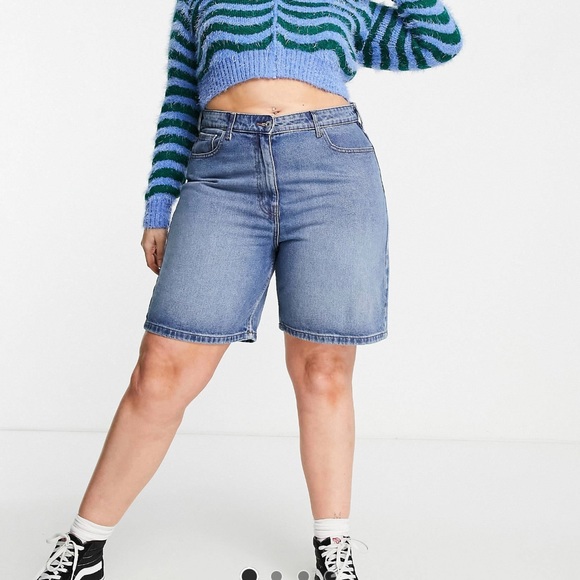 Plus 90's baggy dad short in organic cotton - Picture 2 of 4